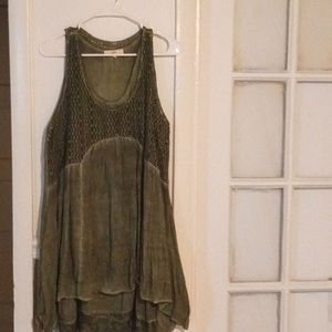Entro dress medium olive green